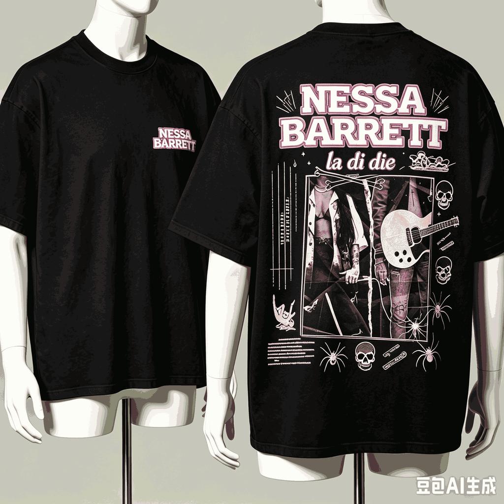 Nessa Barrett For Fan Gift Tshirt Unisex Unisex Harajuku Oversized Unisex Short Sleeve Streetwear High Quality Couples Comfortable