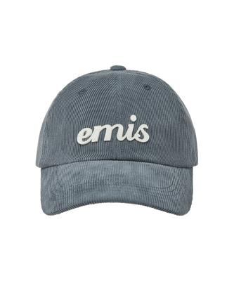 Imiseu Applique Corduroy Ball Cap-Ash Blue