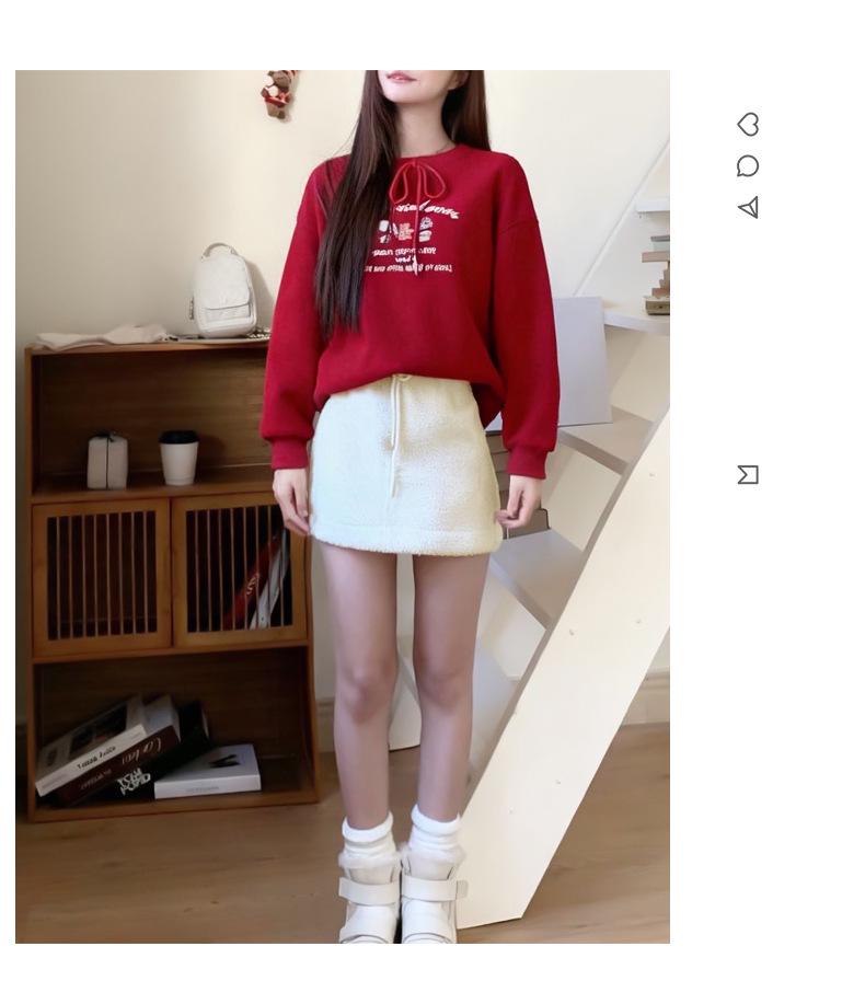 Creamy Lamb Wool A-Line High-Waisted Petite Skirt - Women's Spring 2026 Collection