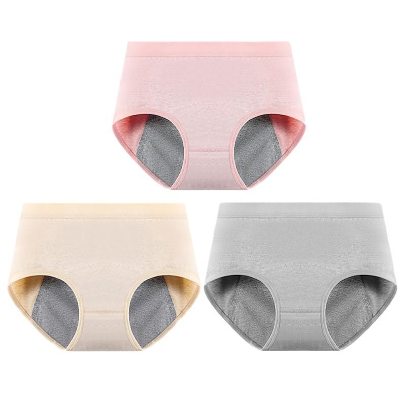 Teenage Girls Menstrual Briefs 3pcs High Waisted Leak Proof Underwear Panties