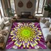 Tuniu Floral Daisy Pattern Rug Non-Slip Home Floor Carpet Mat for Living Room Bedroom
