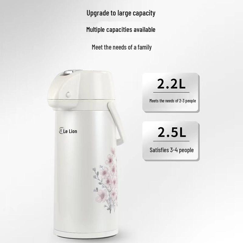 Le Lion Large Capacity Press-Type Vacuum Insulated Thermos Flask Kettle