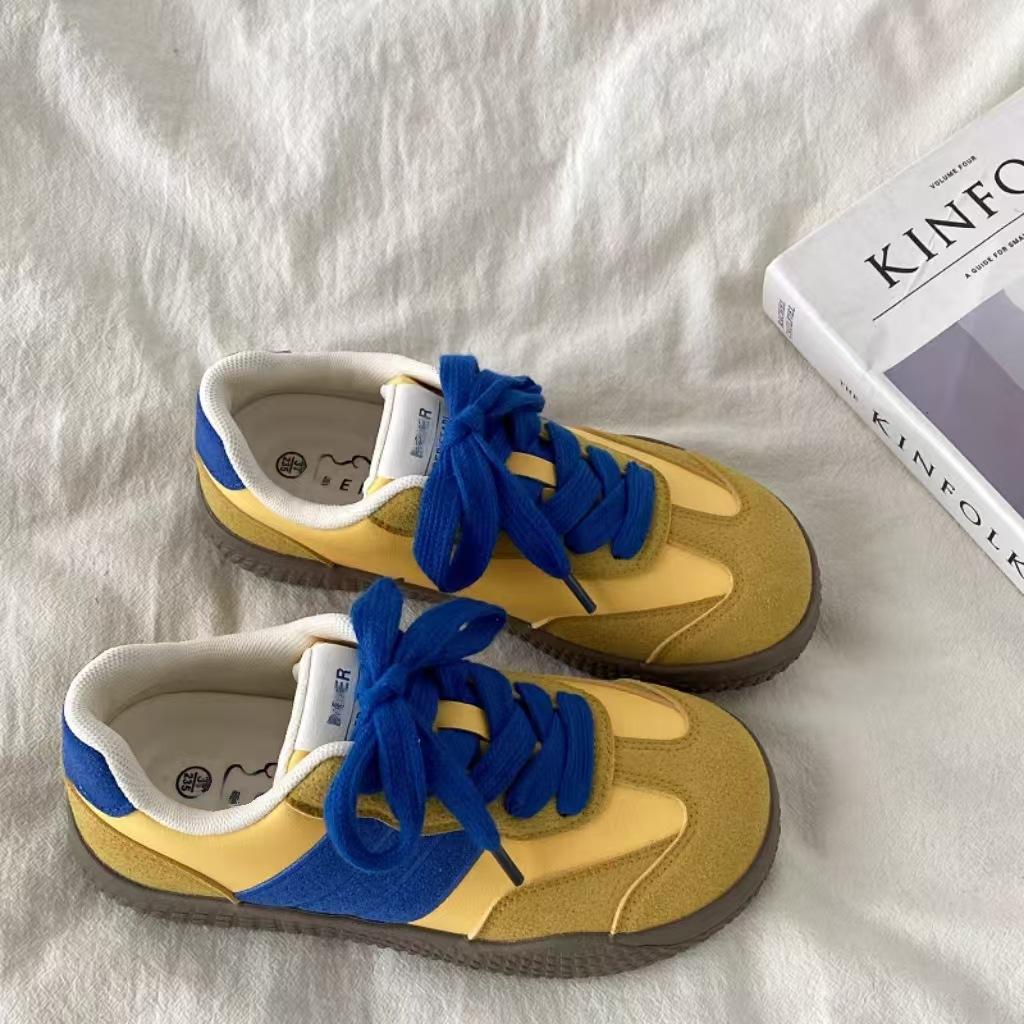 Popular retro niche German training shoes women's 2025 new summer versatile white shoes student leisure sports board shoes