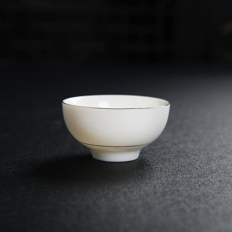 Chinesische weiße Porzellan-Teetasse Kung Fu Teegeschirr Keramik-Teeschale Kreative handgefertigte Tassen Kleines Weinglas Phnom Penh Teetassen Geschenk