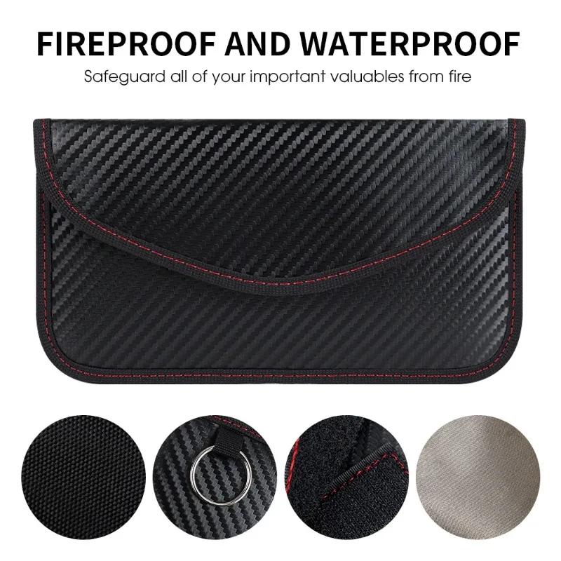 2-1pcs Car Key Signal Blocking Shield Case Faraday Bag Protector Pouch Signal Blocker Case RF Signal Safe Lock Bag for Car Keys