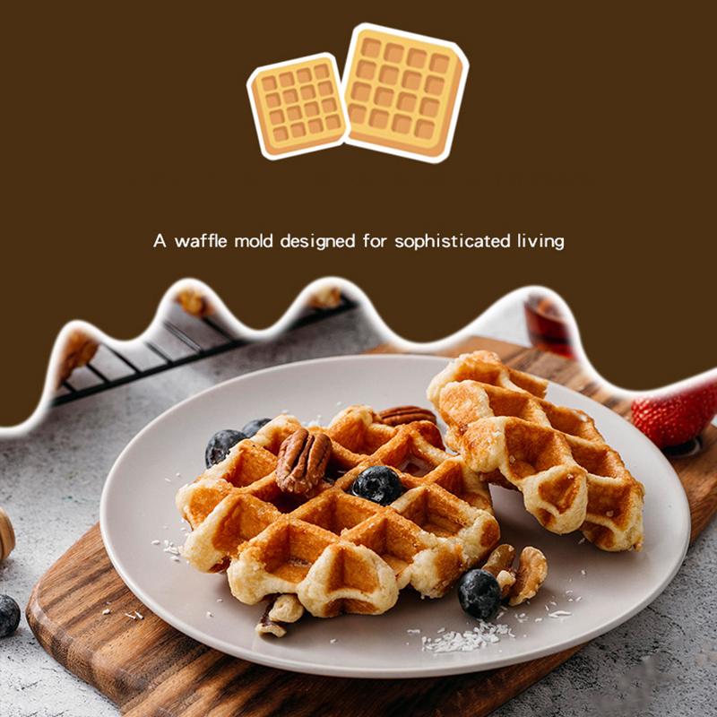 Breakfast Waffle Cake Baking Maker Pan Bubble Egg Pan Nonstick Bread Toast Frying Pan Double Side Kitchen Cooking Tool Portable