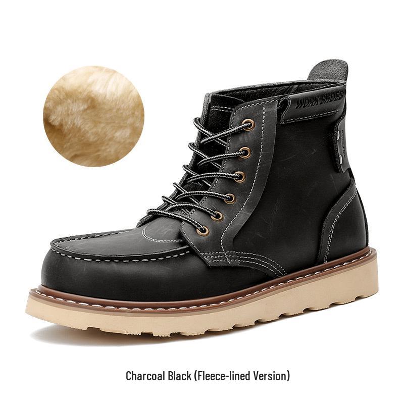 MRA Herren High-Top Retro Leder Winterstiefel 875