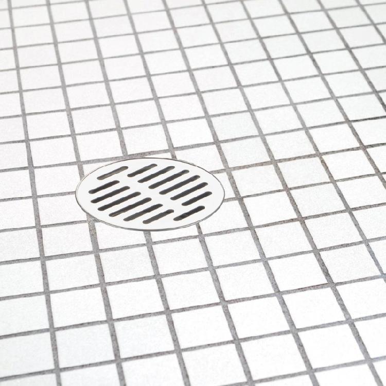 2pcs Modern Round Shower Floor Drain with Middle Drainages and Hair Trap Features Easy Maintenance and Easy Installion