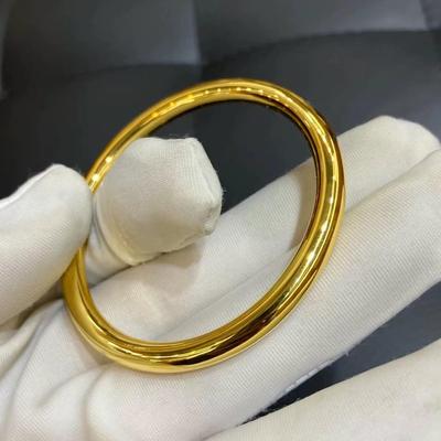 Gold Plated Polished Women's Bangle - High-End Wedding Accessory