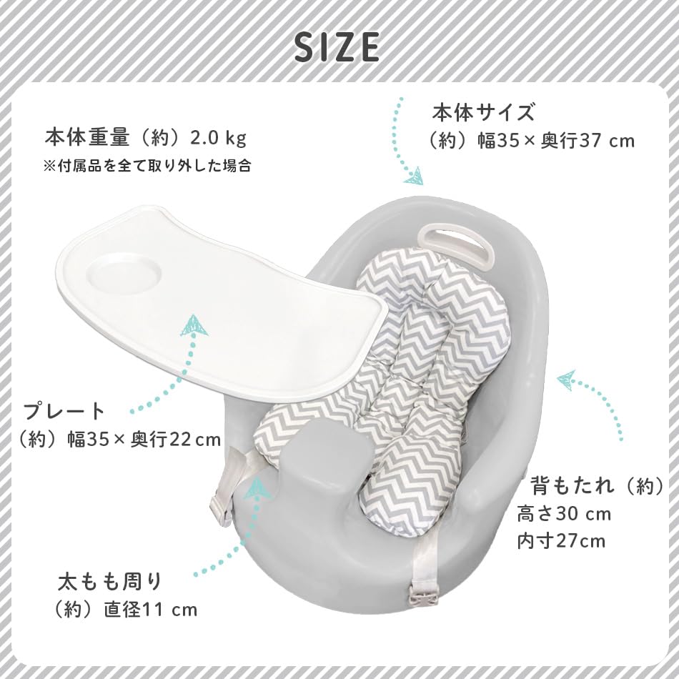 Hugmuu Baby Low Bath Booster and Booster Baby Chair Mint with Cushion and Table Sofa, Chair, Chair, Seat, (10-Piece Set, Green)