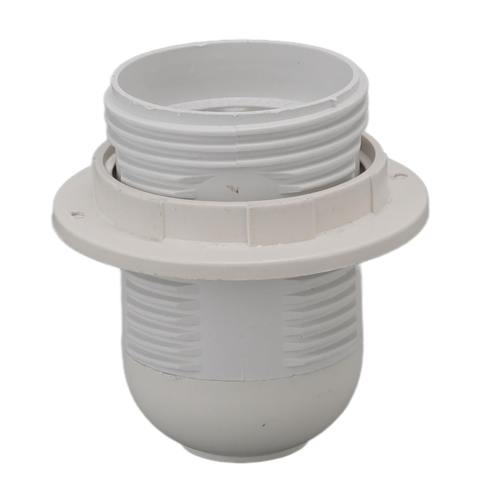 

10Pcs E27 Light Base Socket Copper Core High Temperature Resistance E27 Light Holder Base with Lamp Sleeve for DIY White белый
