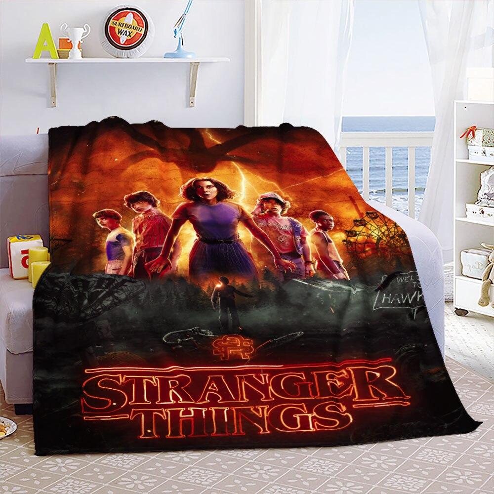 Eddie Munson Stranger Things Tragbare Warme Überwurfdecken für Bettwäsche Reise