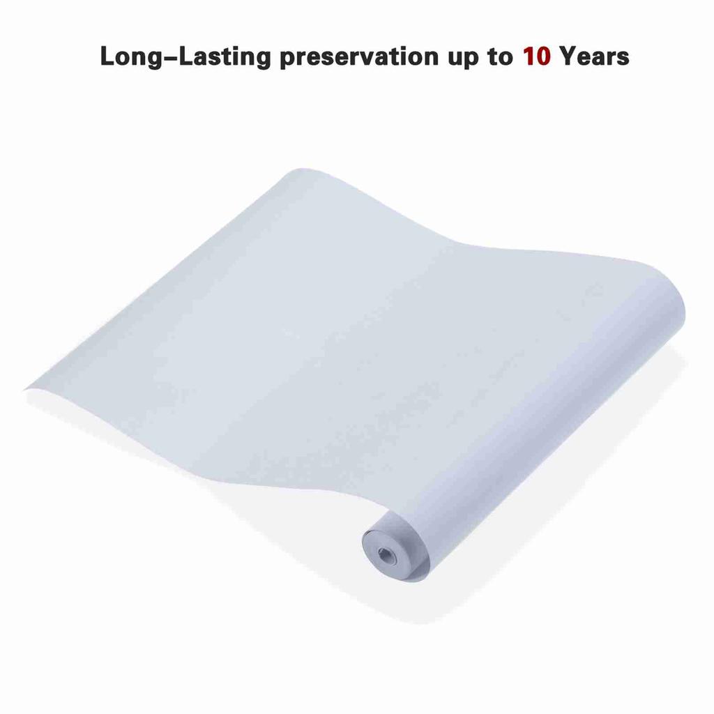1 Roll A4 White Blank Thermal Printing Paper Roll 210*30mm(8.3*1.2in) Long Lasting for 10 Years