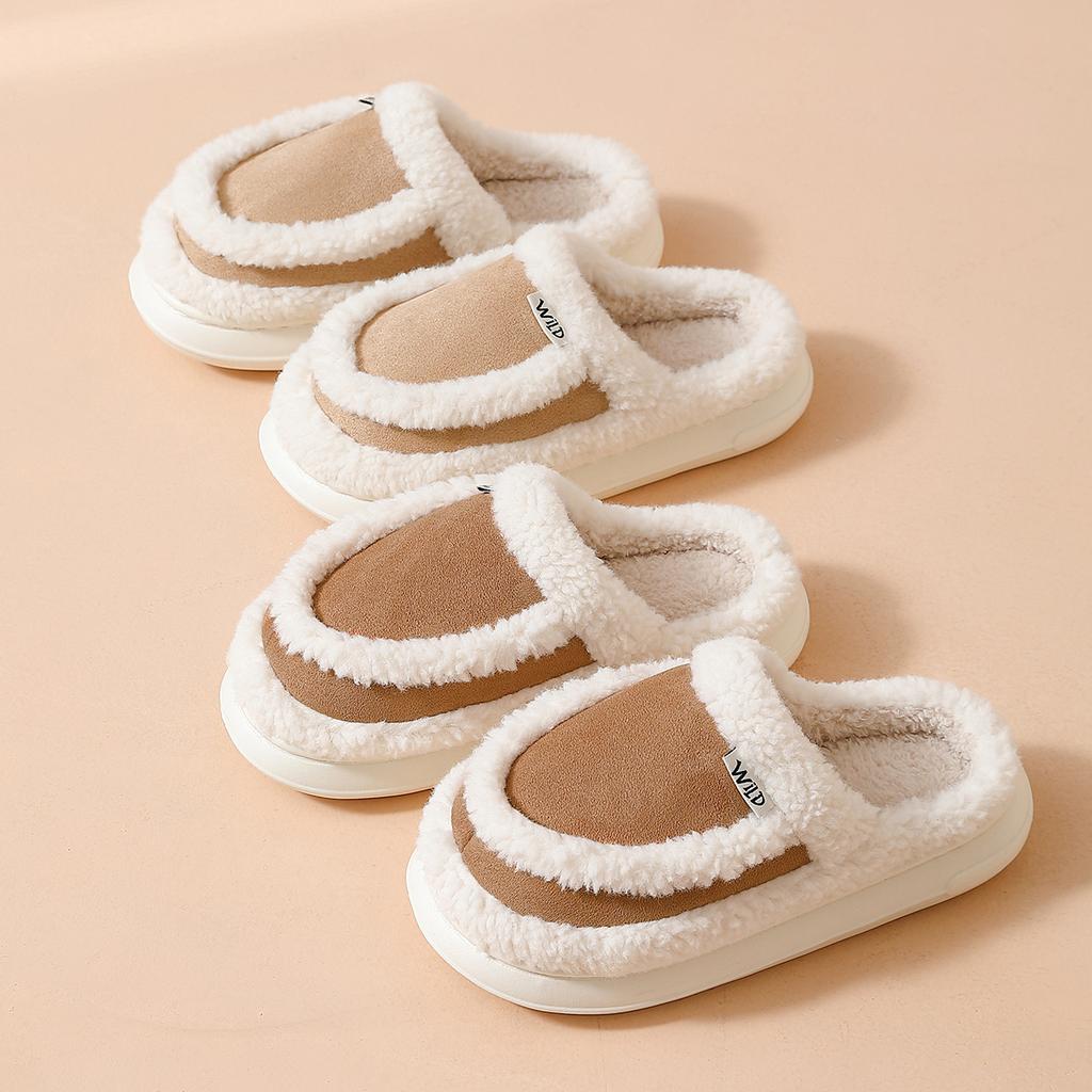 Cotton Slippers Autumn and Winter New Indoor Home Warm Plush Outer Slippers Couple