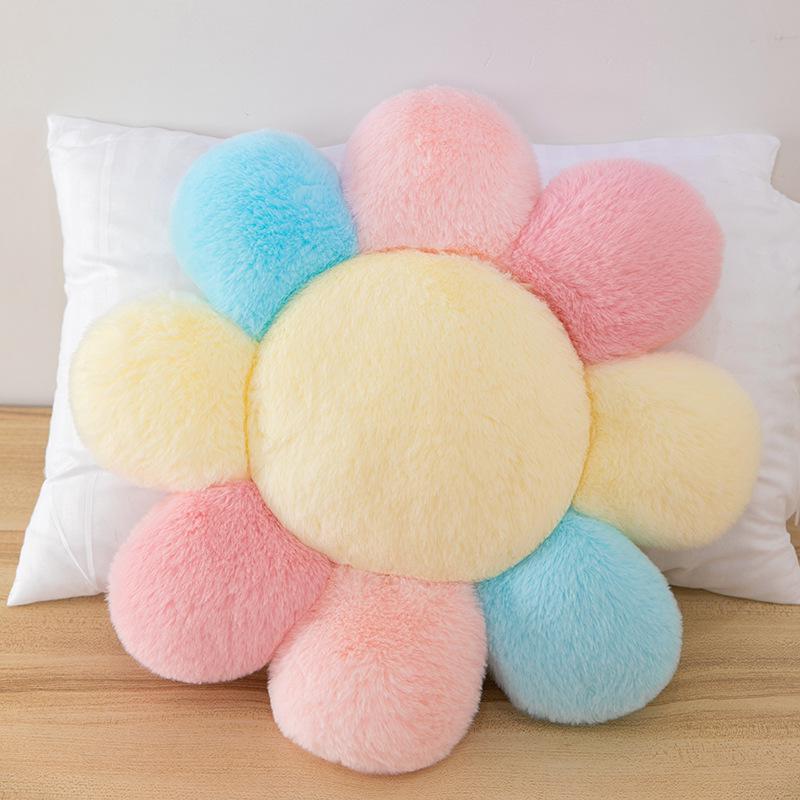 Cute Plush Sunflower Seat Cushion - Petal Pillow for Sofa, Office, Student, Floor Mat, or Gift