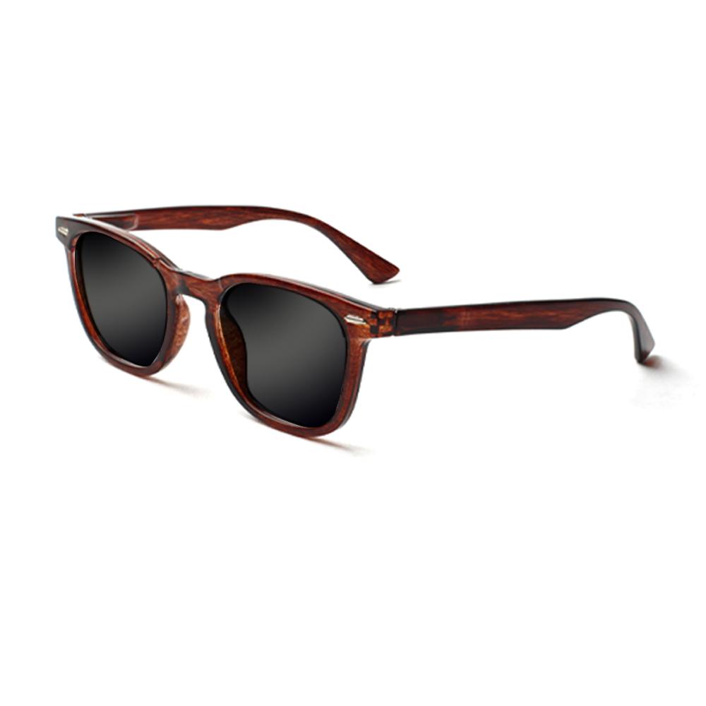 

Women s Trendy Wood Grain For Outdoor Use Anti-Reflective Goggles Men s Travel Portable Decorative Prescription Eyeglasses 2.25