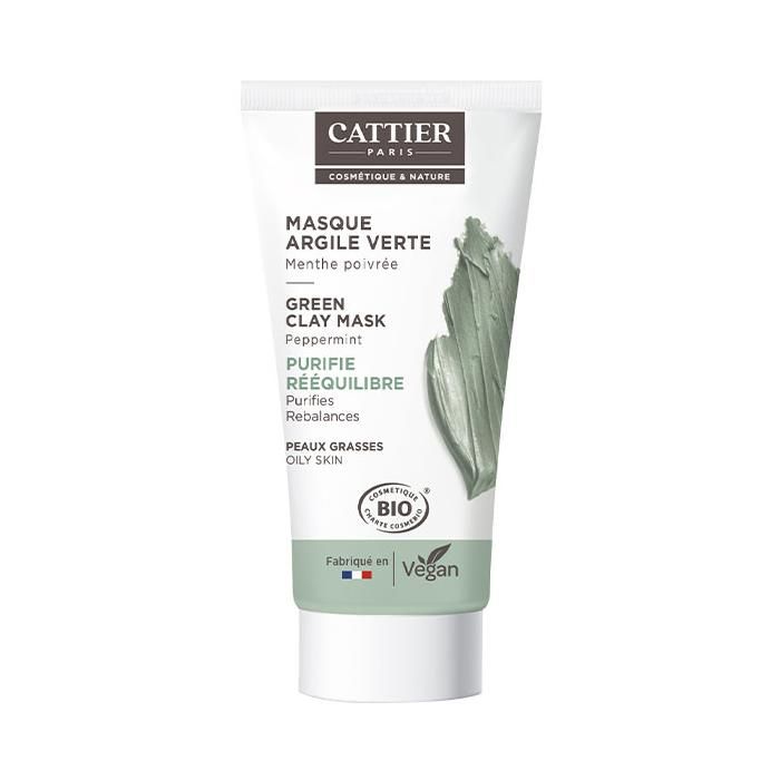 Cattier Argile Verte Masque Menthe Poivrée Bio 30ml