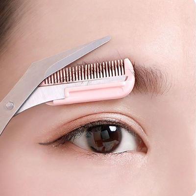 Eyebrow Trimmer Stainless Steel Eyebrow Scissors With Comb Eyebrow Trimming Scissors Hair Removal Beauty Tools