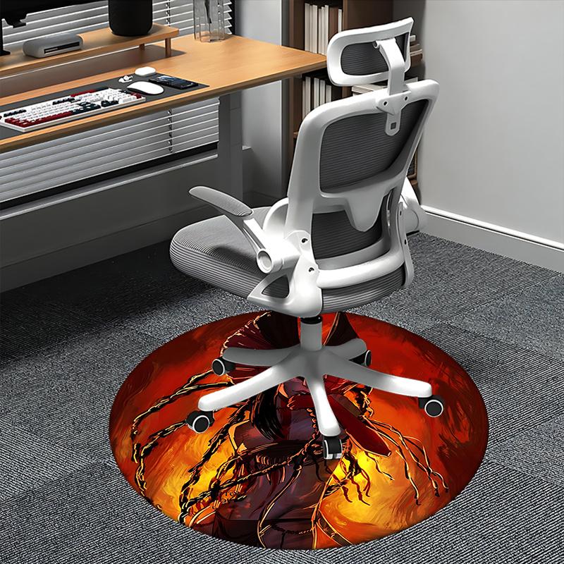 

Vibrant Fantasy Chair Mat Round Carpet for Home Decor, Office Use, Gift Idea Bedroom and Living Room0175b 80cm by 80cm