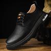 Men's Autumn And Winter Casual Shoe Lace-Up Thick-Soled Walking Shoe Anti-Slip  Breathable And Comfortable Business Formal Shoes
