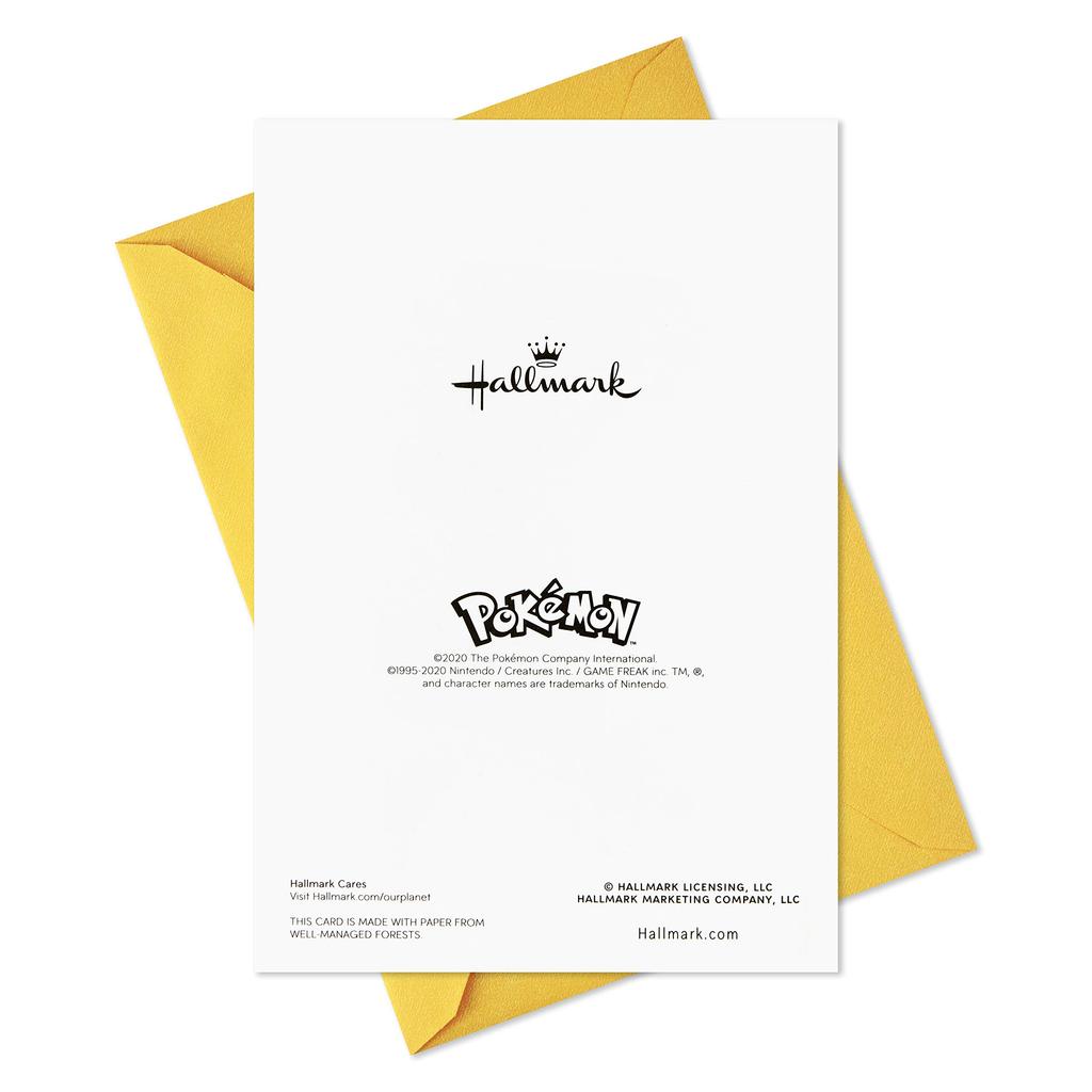 Hallmark Pokemon Birthday Card (Wild Pikachu)