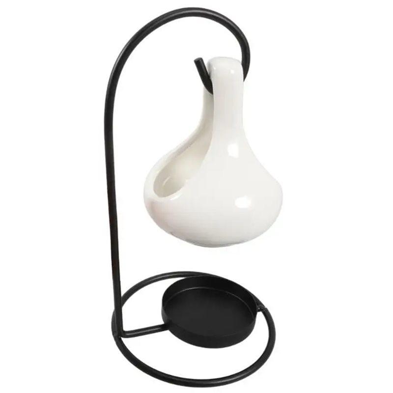 A25F-Hanging Ceramics Oil Diffuser Wax Melt Burner Tealight Holder Aromatherapy Aroma Diffusion System