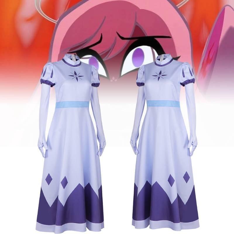 Hazbin Hotel Angel Emily Cosplay Costume Comfortable Polyester Fabric For Halloween