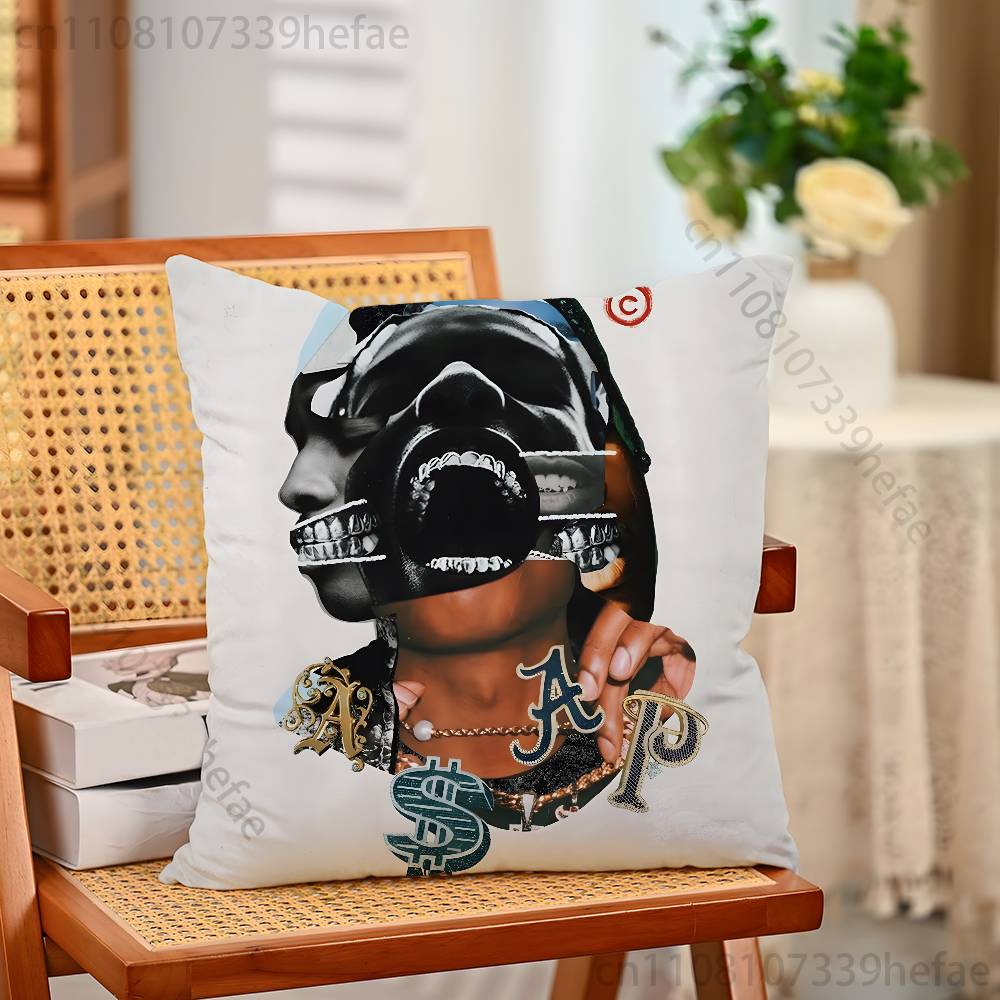 Rapper AASAP RRocky Print Polyester Pillow Case for Valentine gift Home Sofa Cushion Cover Decoration Custom