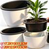 Self Watering Flower Pots Drainage Hole Plant Planters Clear Reservoir Saucer Breathable Root Protection Home Garden Accessories