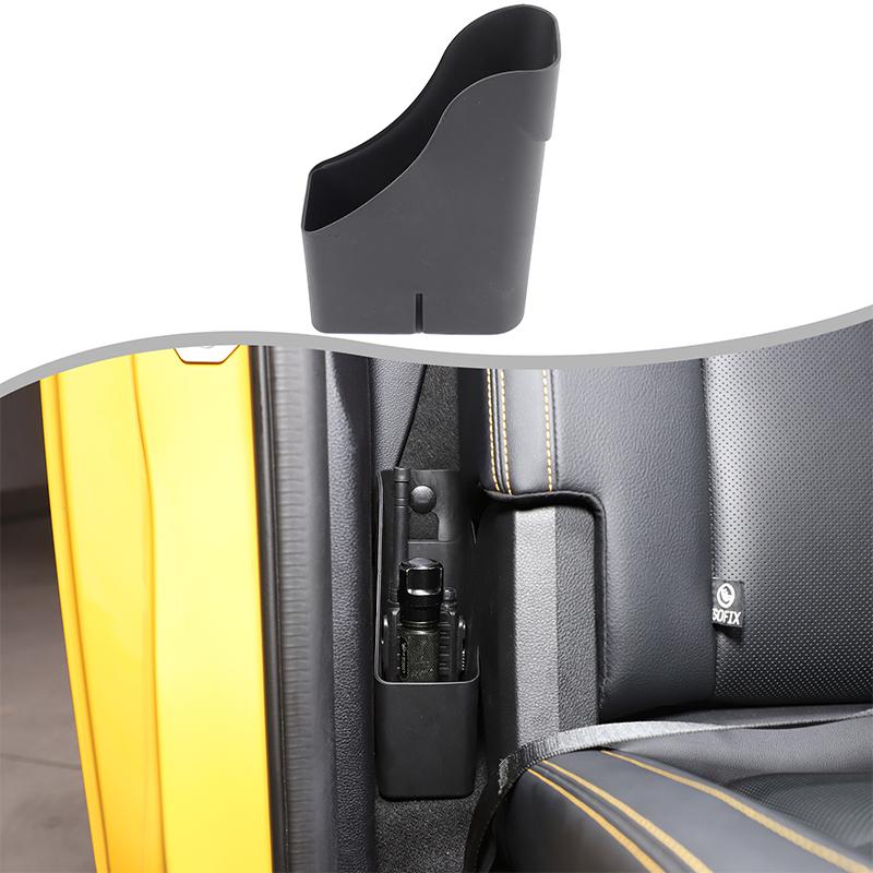 For Ford Ranger 2023-2025 ABS Car Rear Seat Side Storage Box Umbrella Organizer Tray Trim Car Interior Accessories