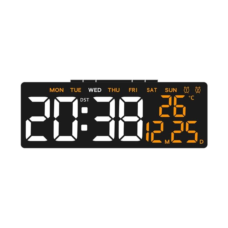 Modern LED Desk Clock With USB Charging Port And Multiple Alarm Setting Adjustable Brightness Digital Alarm Clock