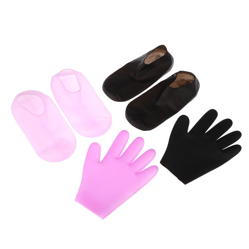 Maschera per Piedi in Silicone Anti-Crepa per Spa Previene la Secchezza Set Maschera per Piedi e Mani Calzini Pedicure e Guanti Idratanti per la Cura di Piedi/Mani