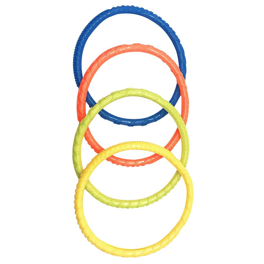 4Pcs Underwater Swimming Rings Underwater Sport Rings Throwing Dive Water Toy for Kid Children Swimming Diving