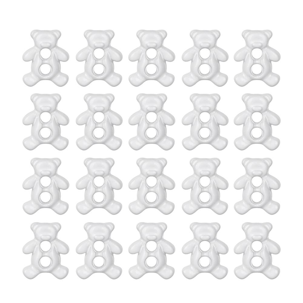 20/40Pcs Mini 6mm Metal Buckle Bear Pattern Decor Buckles for 1/6 Kid Doll Toy Button Buckle DIY Doll Clothes Sewing Accessories