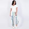 Women's Floral Print Casual Jogger Sweatpants with Elastic Drawstring Waist and Tapered Leg
