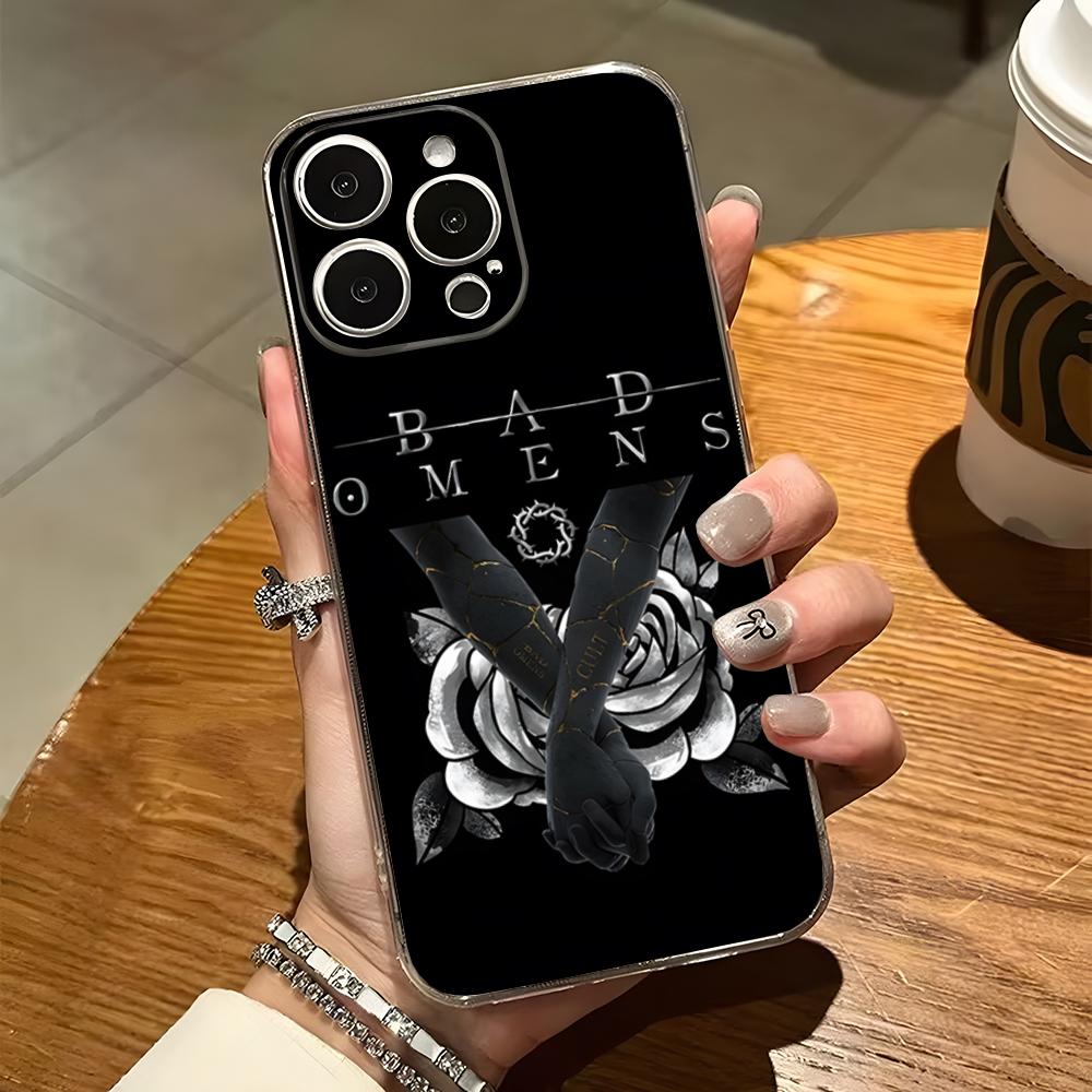 Music Bad Omens Phone Case For Iphone 15 Pro Max 14 11 12 Mini 13 Pro 7 8 X XR XS SE Transparent Back Cover
