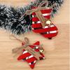 4pcs/set Mini Size Christmas Tree Decoration Hanging Design Decorative Shape Pentagram Hanging Decoration