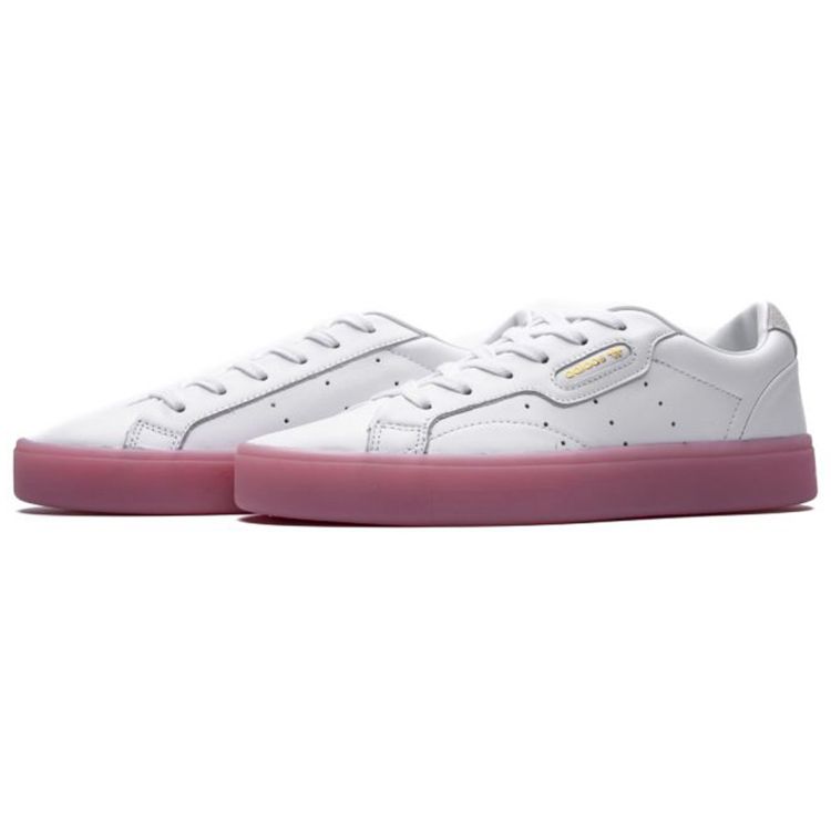 Adidas Originals Sleek Casual Slip-Resistant Lightweight Low-Top Skate Shoes Women Sneaker Pink White EF1430