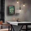 Vintage Irish Pub Metal Wall Sign 8x12 Inch Rustic Golden Lettering Home Bar Kitchen Decor