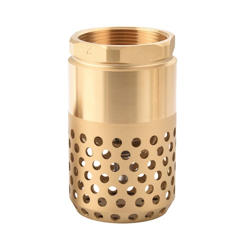 1" Brass Foot Valve Check Valve with Filter for Water Pumps