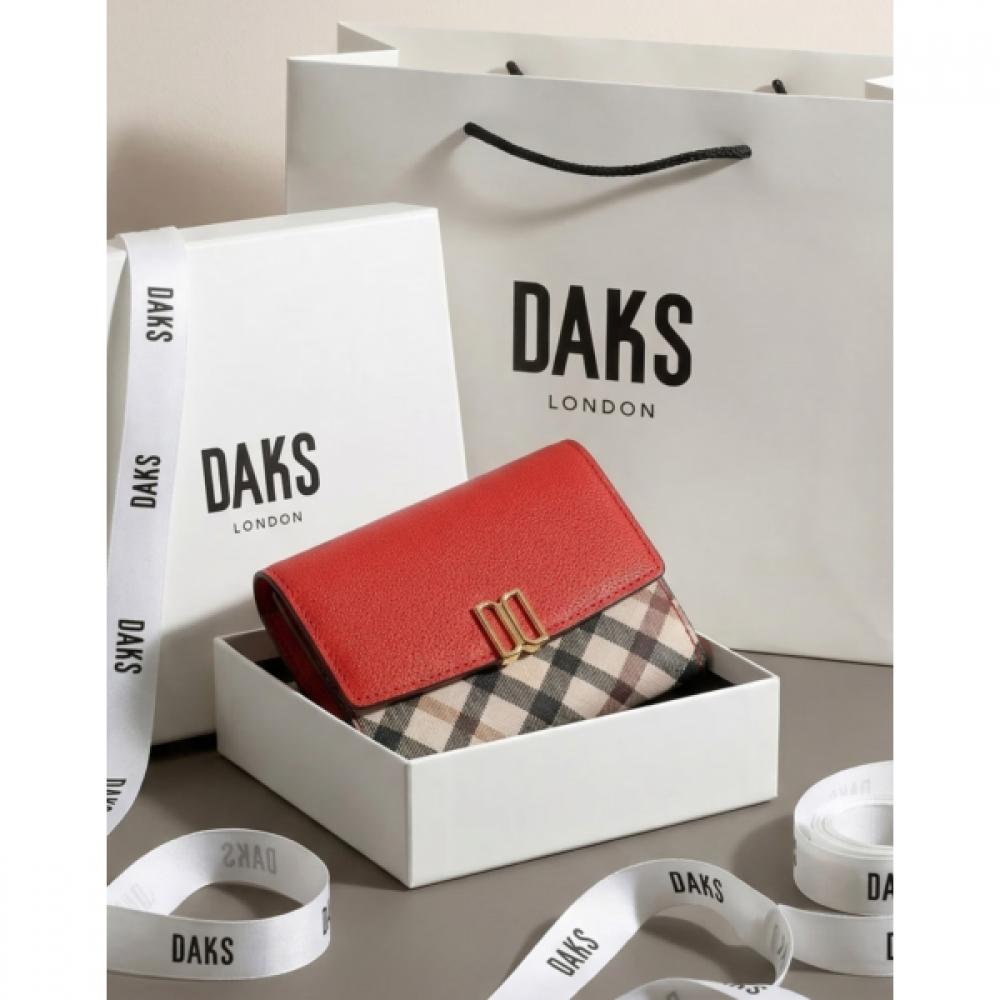 Daks Red Leather Mini Wallet Dcwa2e408r2