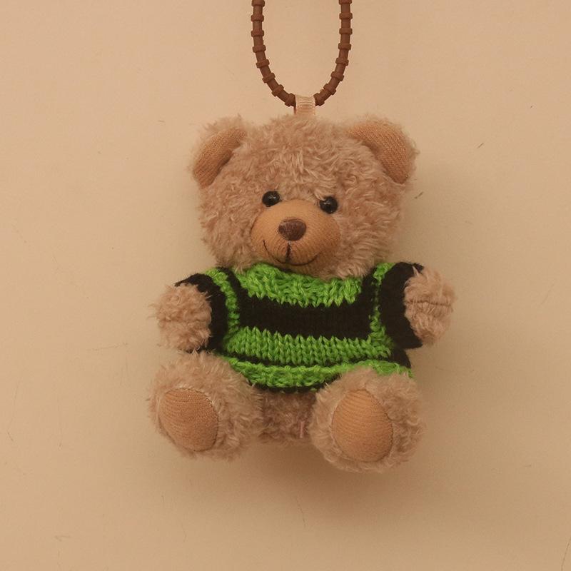 New Curly Bear Clothing Teddy Bear Doll Keychain Bag Pendant Creative Accessories Doll Doll