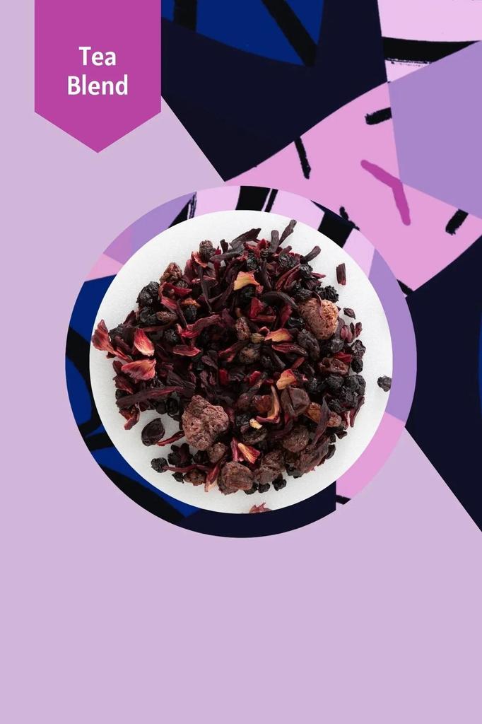 Herbata Hibiskusowo-Jagodowa - Najwyższej Jakości Rzemieślnicza Mieszanka, 50g Naturalnego Smaku