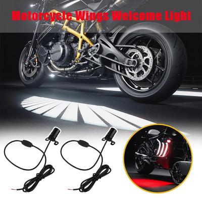 LED Welcome Light For Motorcycle Angel Wings Projection Lights Motorcycle Modified Decorative Light Wing Laser Lights Z3X5