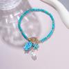 Bohemian Sea-Inspired Pendant Necklace Ceramic Fish Starfish Design Dainty Summer Jewelry for Women Beach Vacation Wear