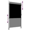 VidaXL Store Roulant d'Extérieur Auvent Rétractable Vertical Balcon Jardin Pergola Terrasse Patio Blocage des UV et de la 145936