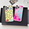 Cartoon Star For IPhone 17 16 15 14 Plus 13 12 11 Pro Max Phone Cover Back Satin Colorful Surface