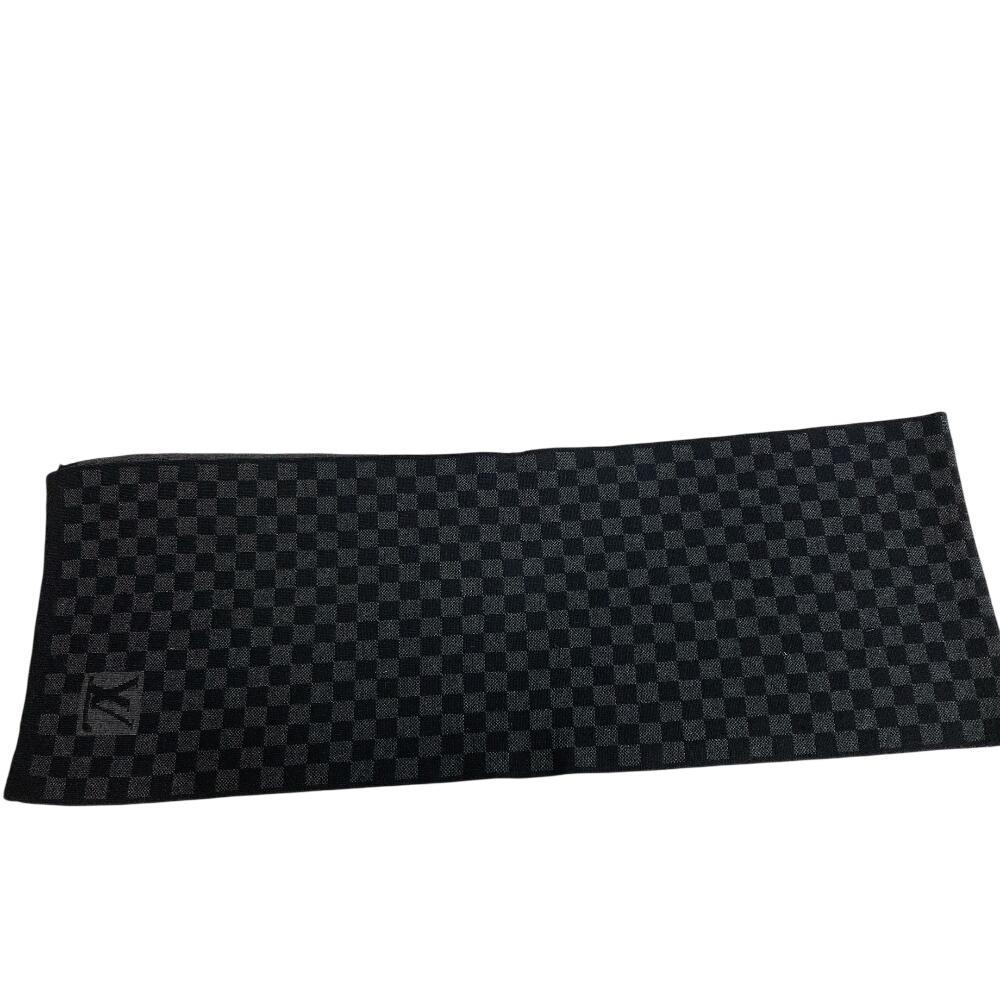 LOUIS VUITTON M74200 Damier wool Echarpe Petit Scarf black wool Used