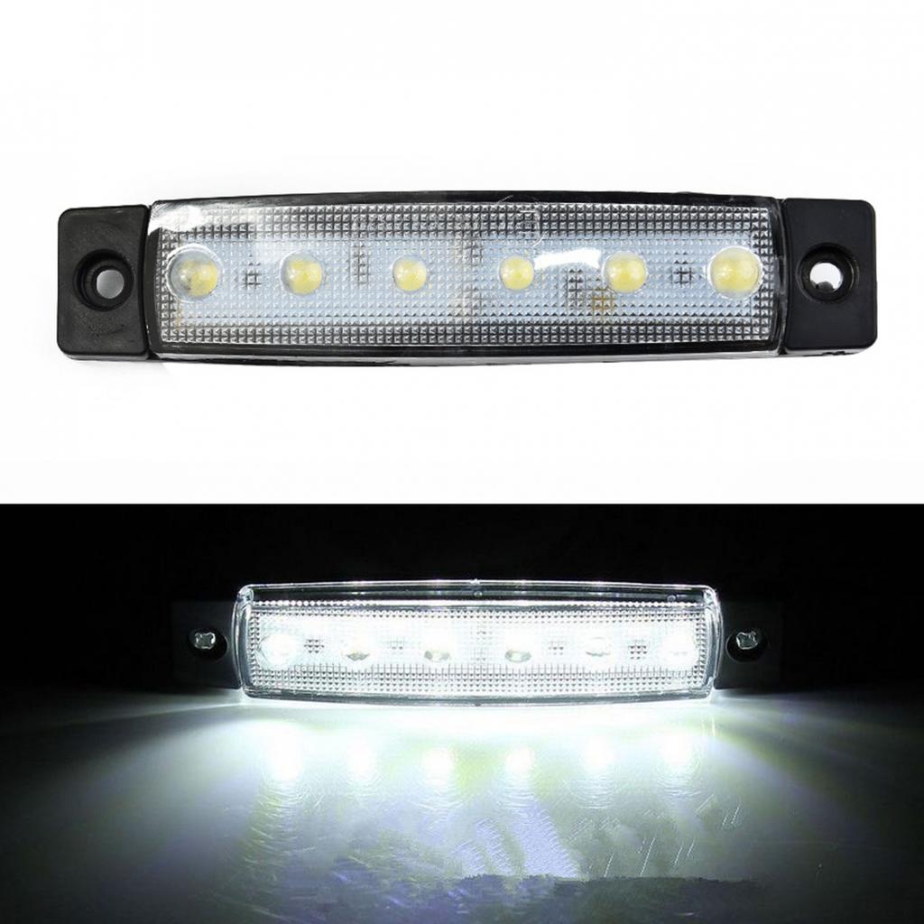 LED Side Marker Light 12V White Indicator Lamp For Buses/Trucks/Trailers/Lorries