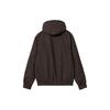Carhartt WIP Active Jacket Classic Solid Color Logo Hooded Zip Long Sleeve Jacket Men Jackets Smoke-Brown I032939-47-01